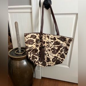 Viral Lucky Brand cowhide tote